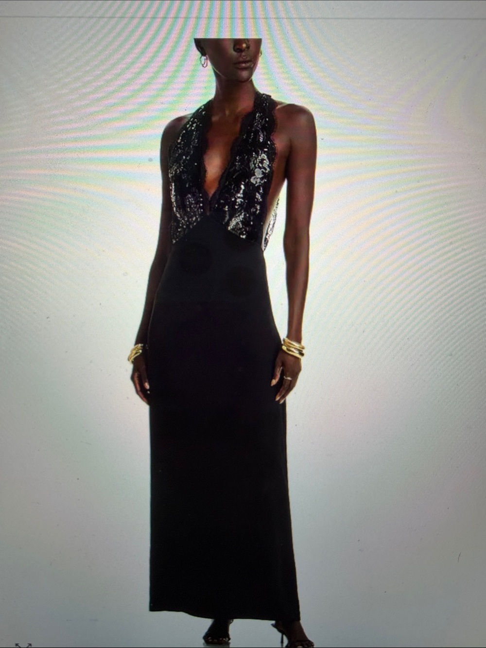 Ramy Brook Chantal Plunging Neck Gown